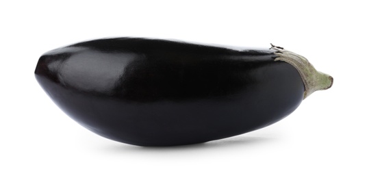 Fresh ripe purple eggplant isolated on white