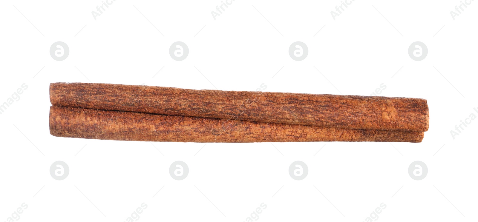 Photo of One aromatic cinnamon stick isolated on white