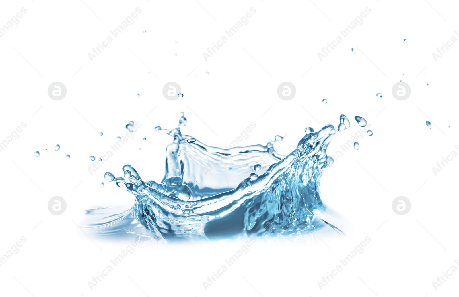 Photo of Splash of clear water isolated on white