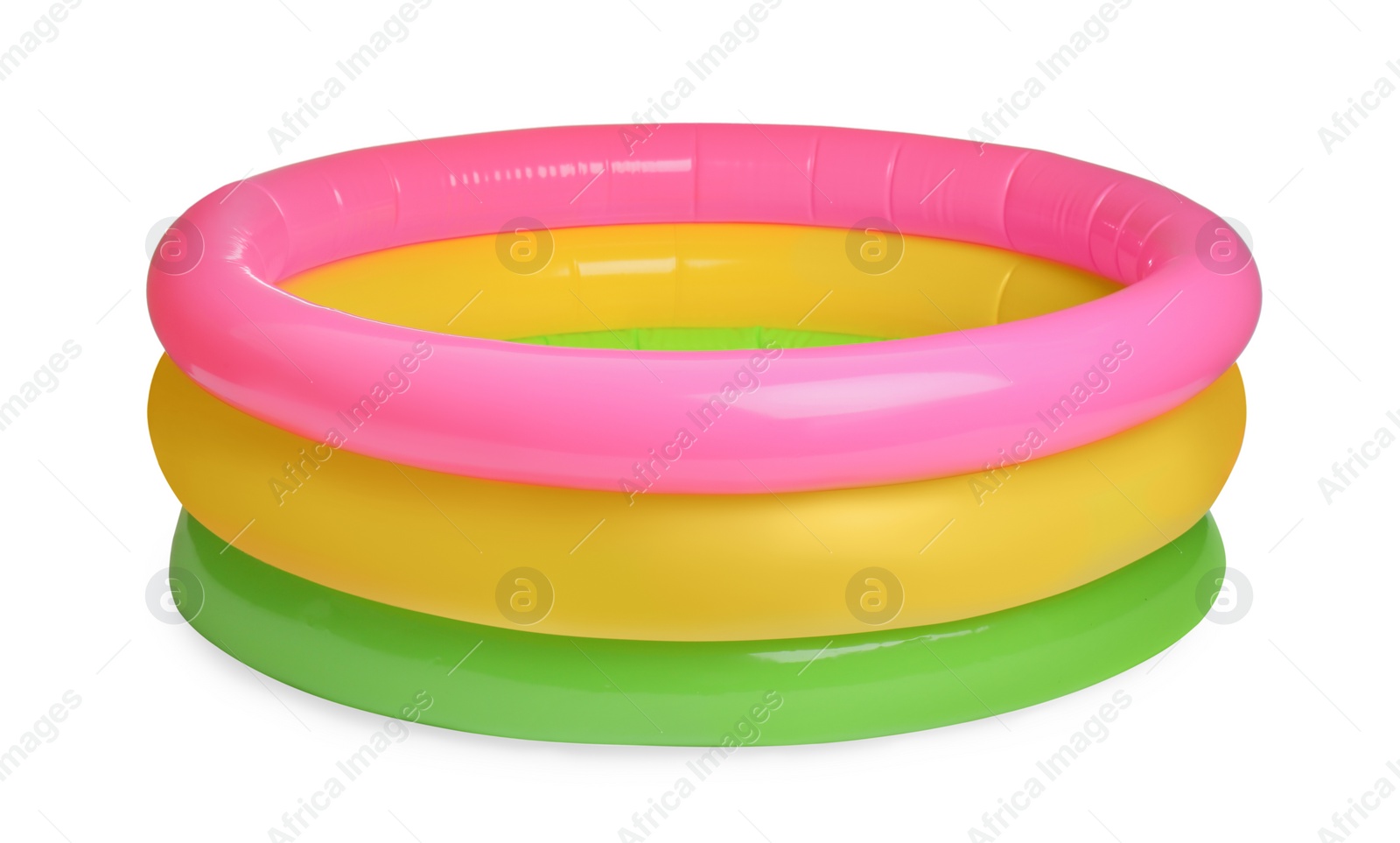 Photo of Colorful inflatable rubber pool isolated on white