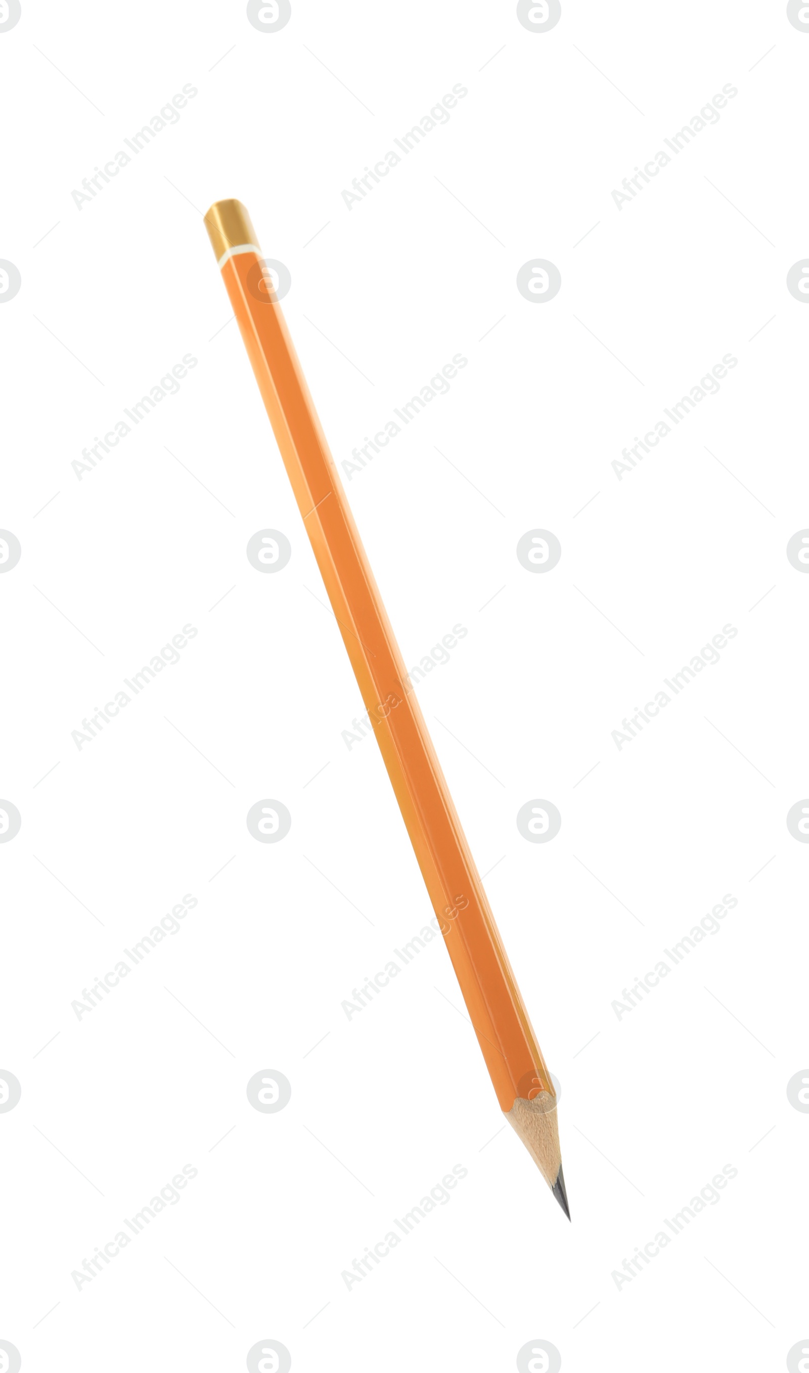 Photo of Sharp graphite pencil isolated on white. School stationery