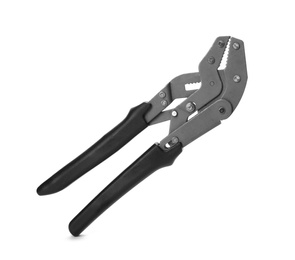 New pliers on white background. Professional construction tool