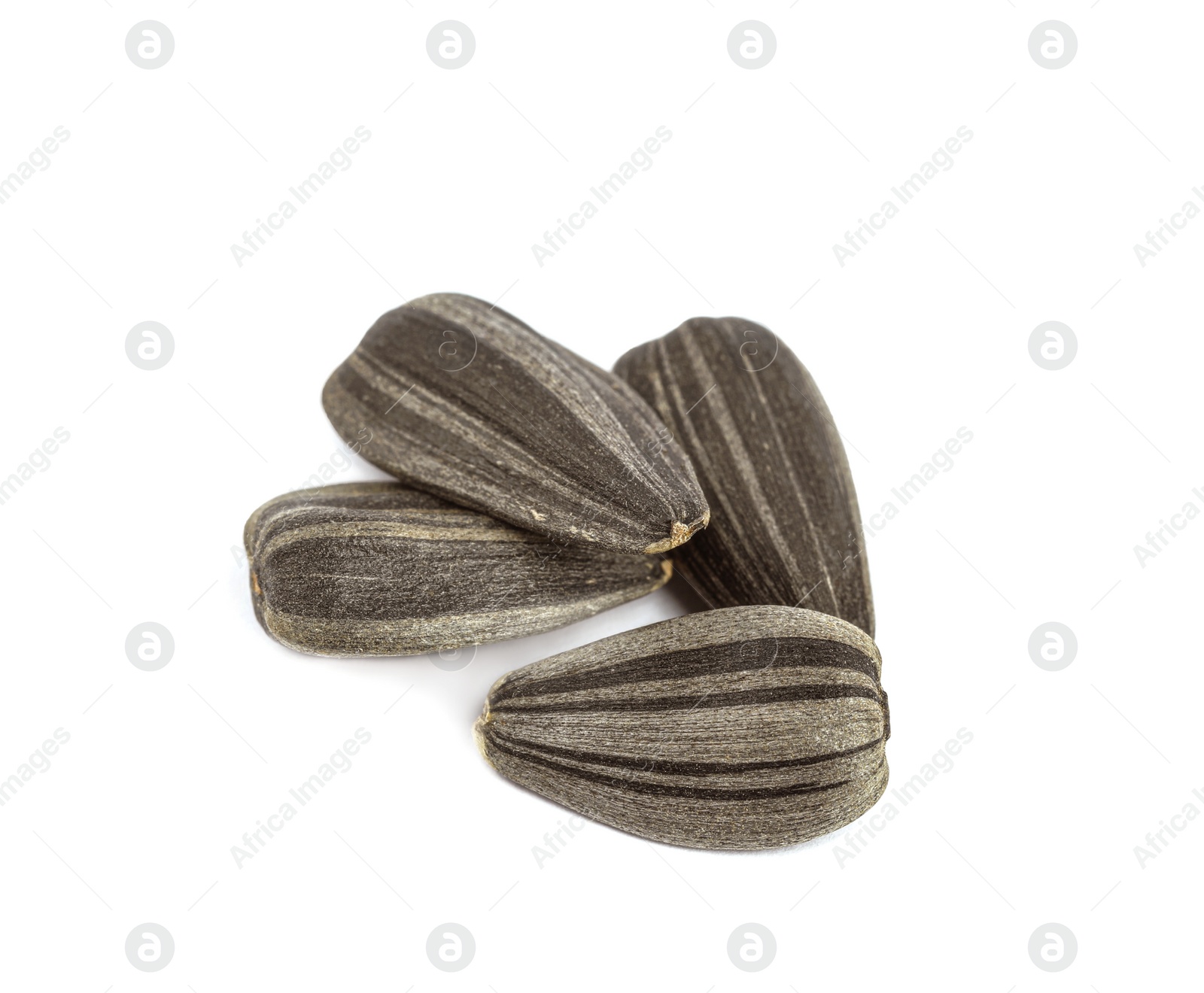 Photo of Raw organic sunflower seeds isolated on white