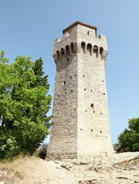 Photo of Picturesque view of tower outdoors on sunny day