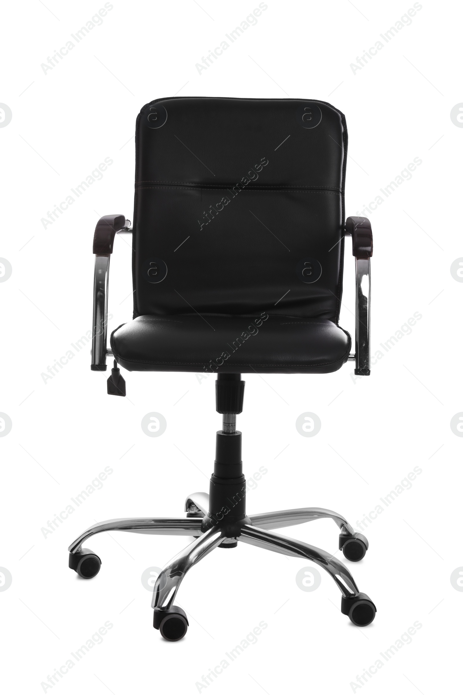 Photo of Comfortable leather office chair isolated on white