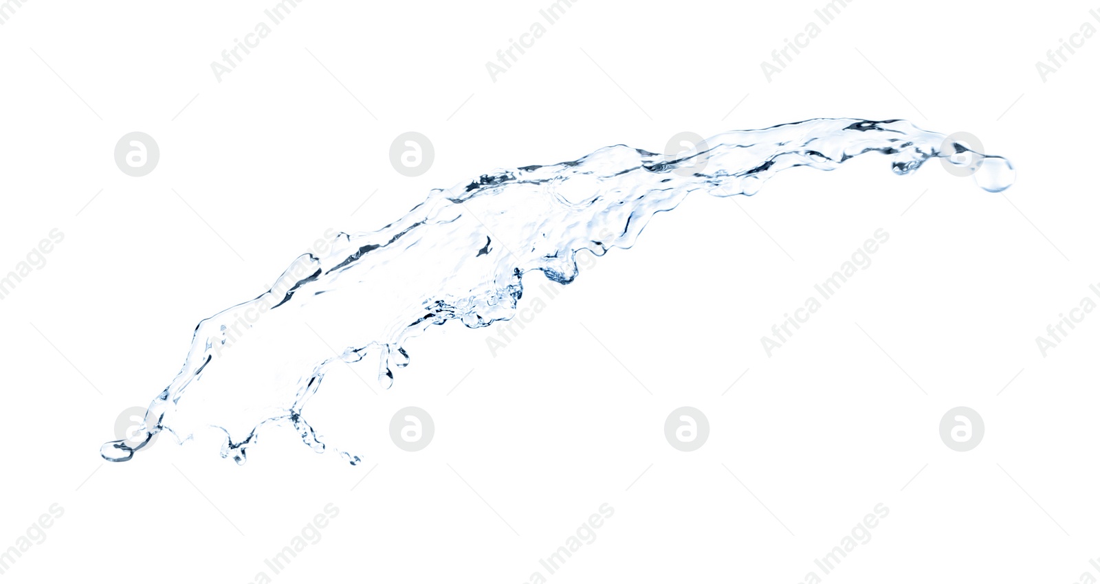 Photo of Beautiful clear water splash isolated on white