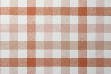 Photo of Texture of checkered fabric as background, top view
