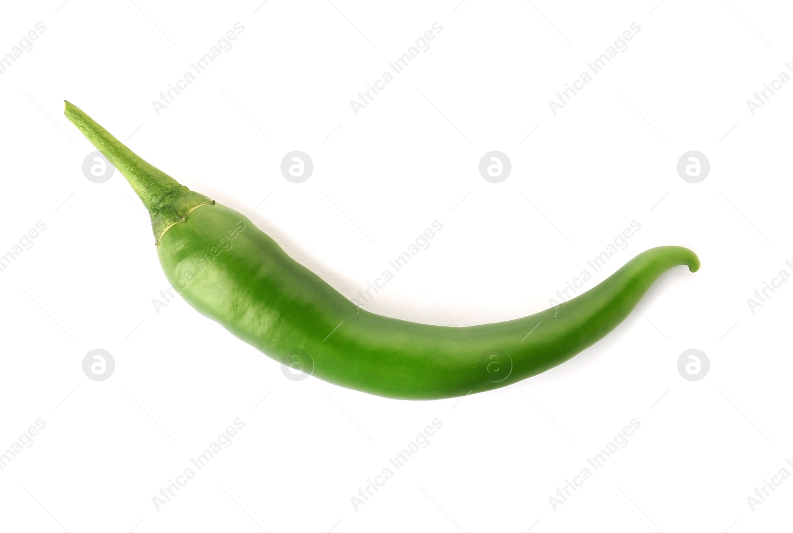 Photo of Ripe hot chili pepper on white background