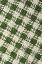 Texture of checkered fabric as background, top view