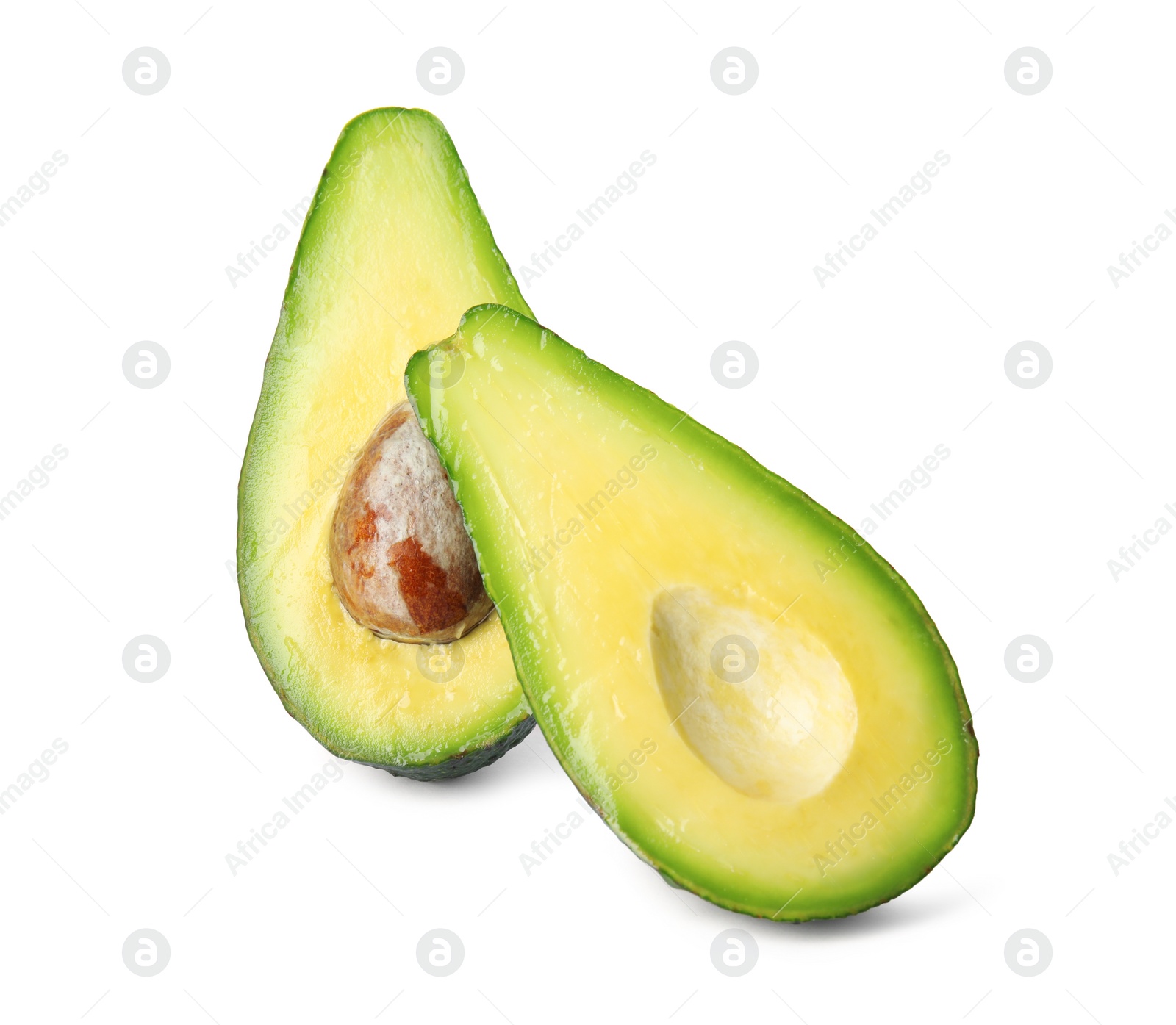 Photo of Tasty raw avocado fruit isolated on white