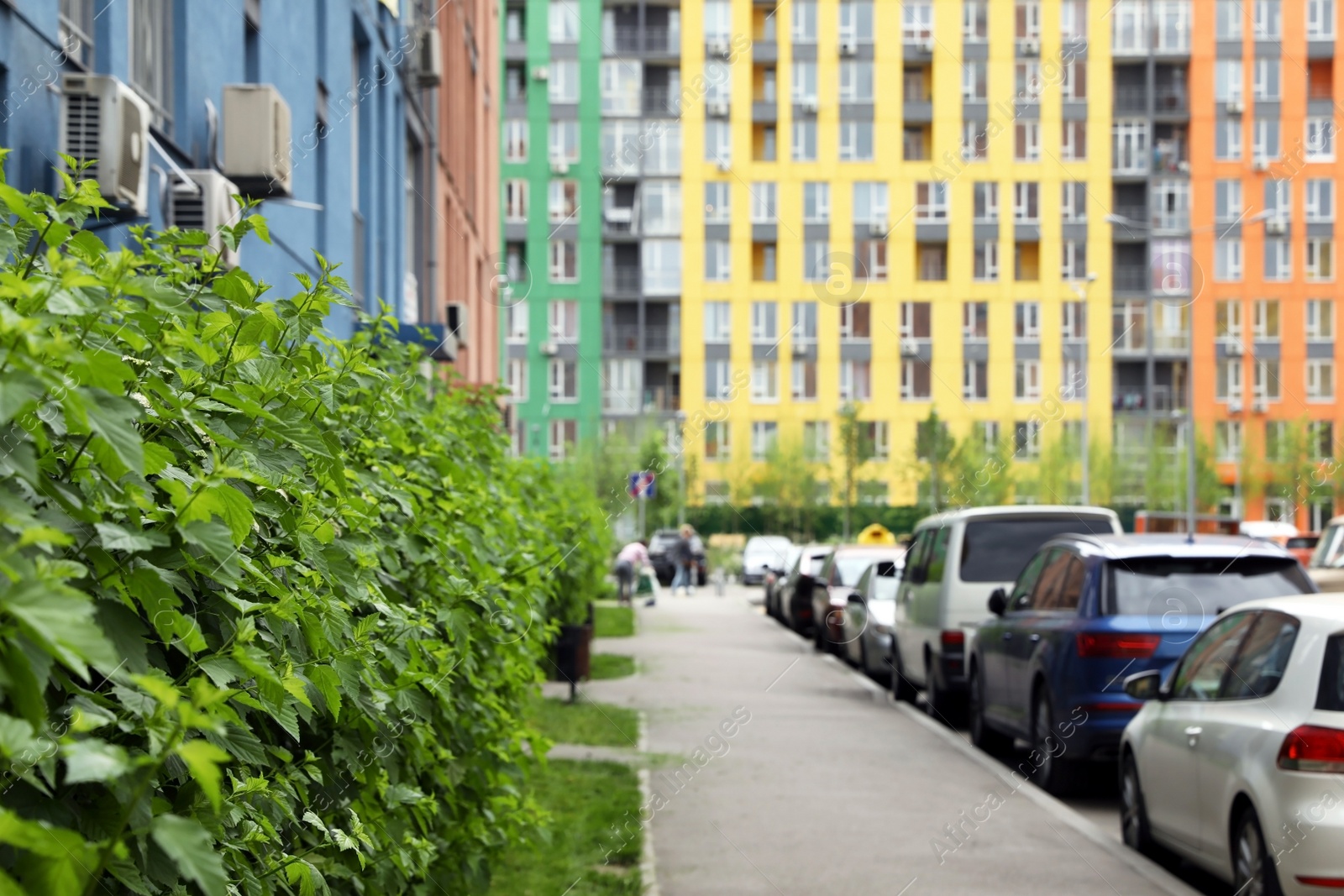 Photo of KYIV, UKRAINE - MAY 21, 2019: Modern housing estate COMFORT TOWN in Dniprovskyi district on sunny day