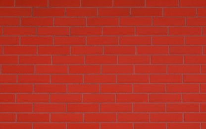 Image of Texture of red color brick wall as background