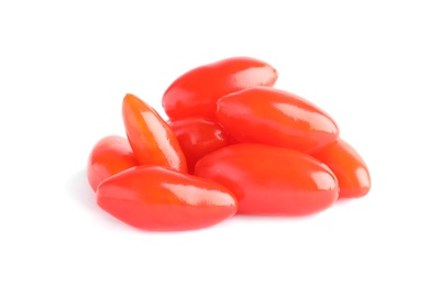 Photo of Fresh ripe goji berries on white background