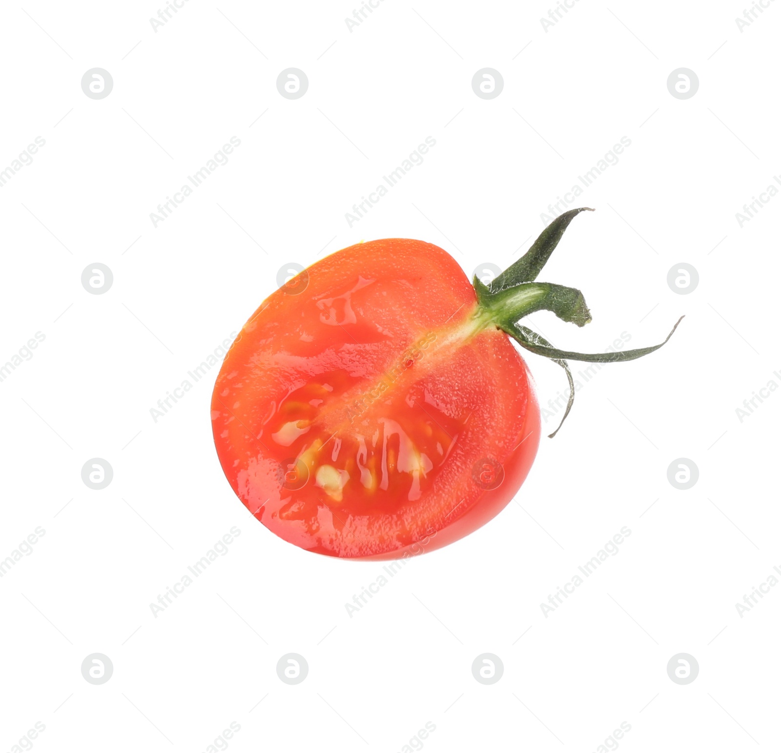 Photo of Half of fresh tomato isolated on white