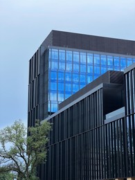 Photo of Exterior of modern building against blue sky
