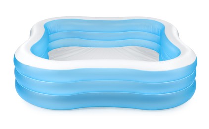 Photo of Inflatable rubber swimming pool isolated on white
