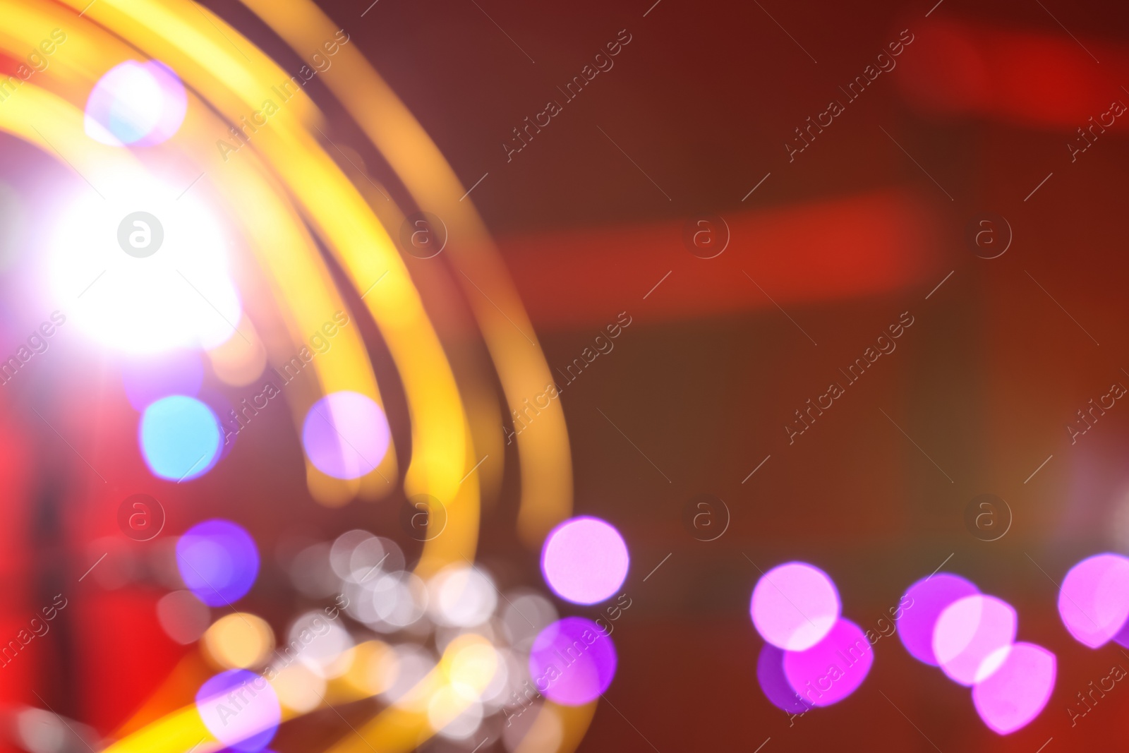 Photo of Blurred view of beautiful festive lights. Bokeh effect