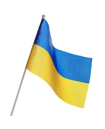 Photo of National flag of Ukraine isolated on white