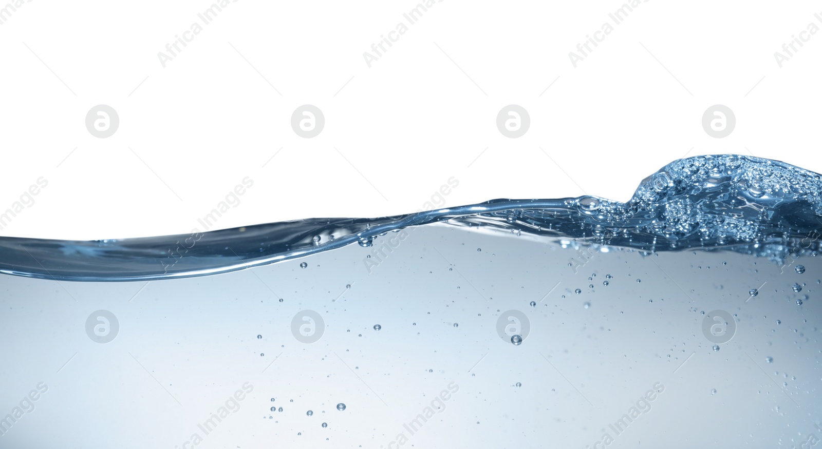 Photo of Transparent clear water wave on grey background