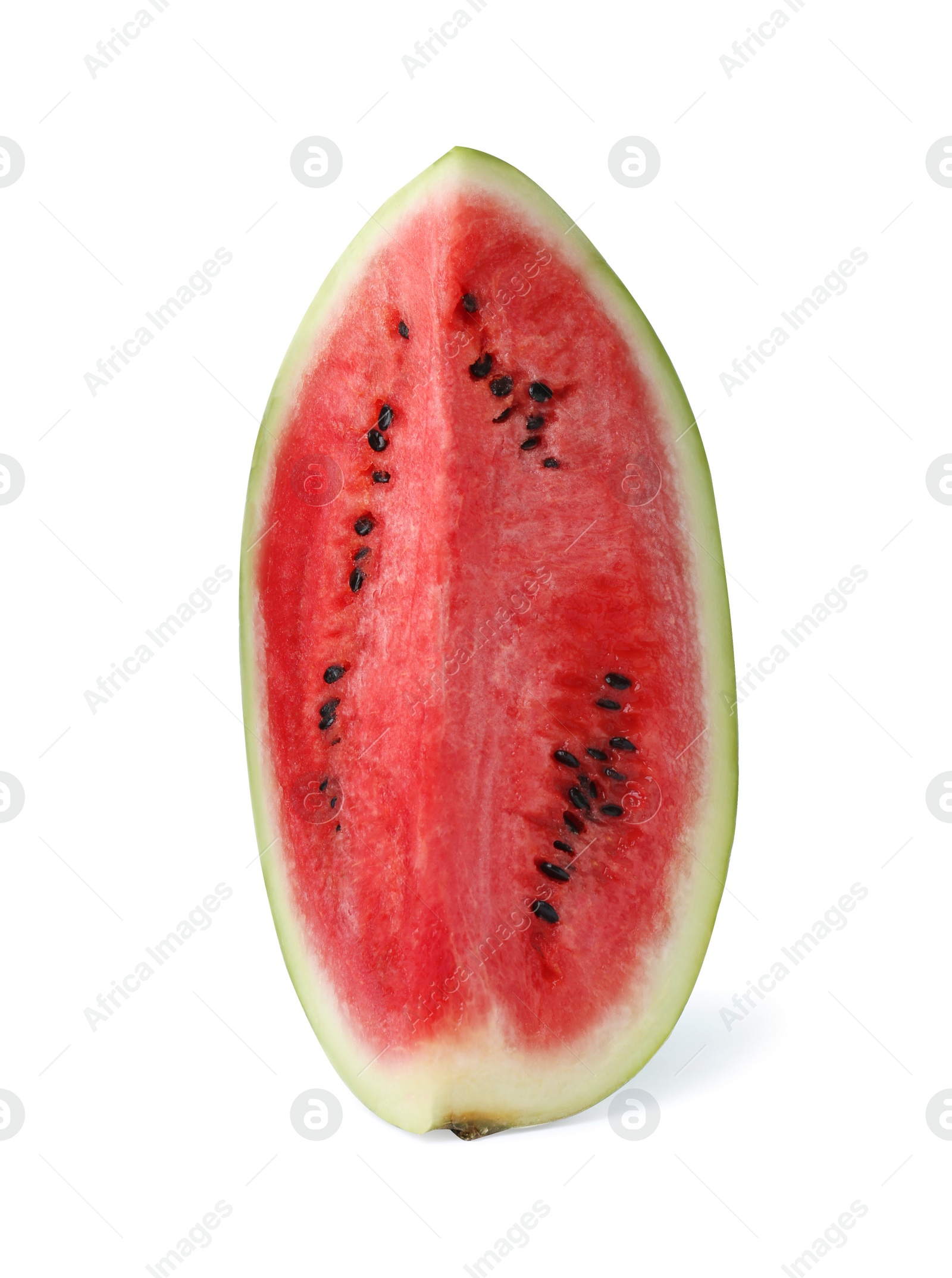 Photo of Slice of delicious ripe watermelon isolated on white