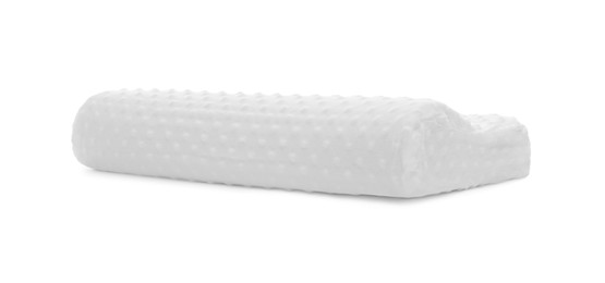Orthopedic memory foam pillow isolated on white