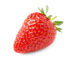 Photo of Delicious fresh red strawberry isolated on white