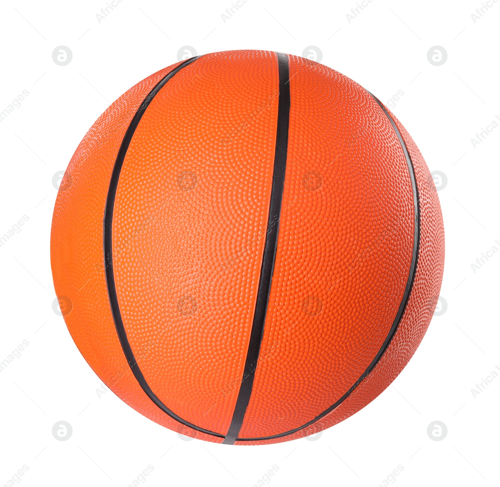 Photo of One basketball ball isolated on white. Sport equipment