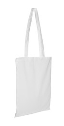 Blank textile bag on white background. Space for design