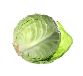 Fresh cabbage on white background. Healthy food