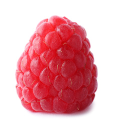 Photo of Delicious fresh ripe raspberry isolated on white