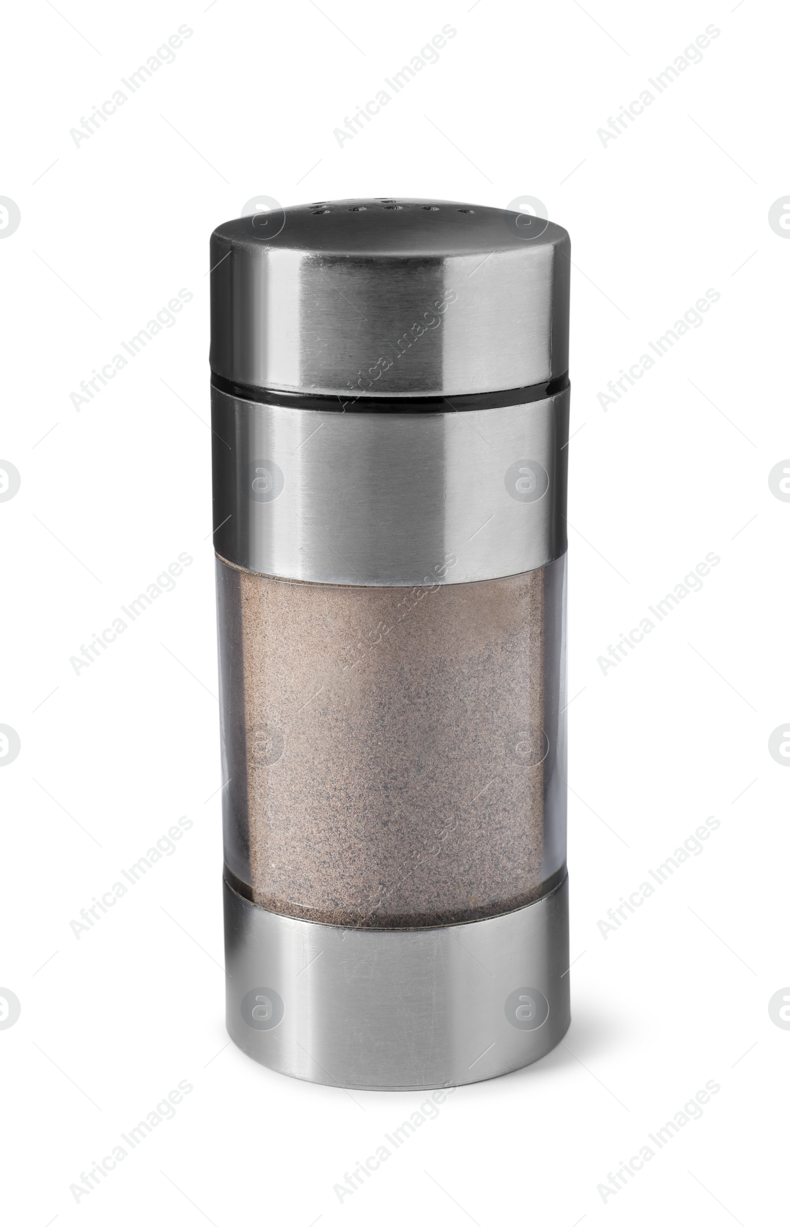 Photo of Pepper shaker isolated on white. Kitchen utensil