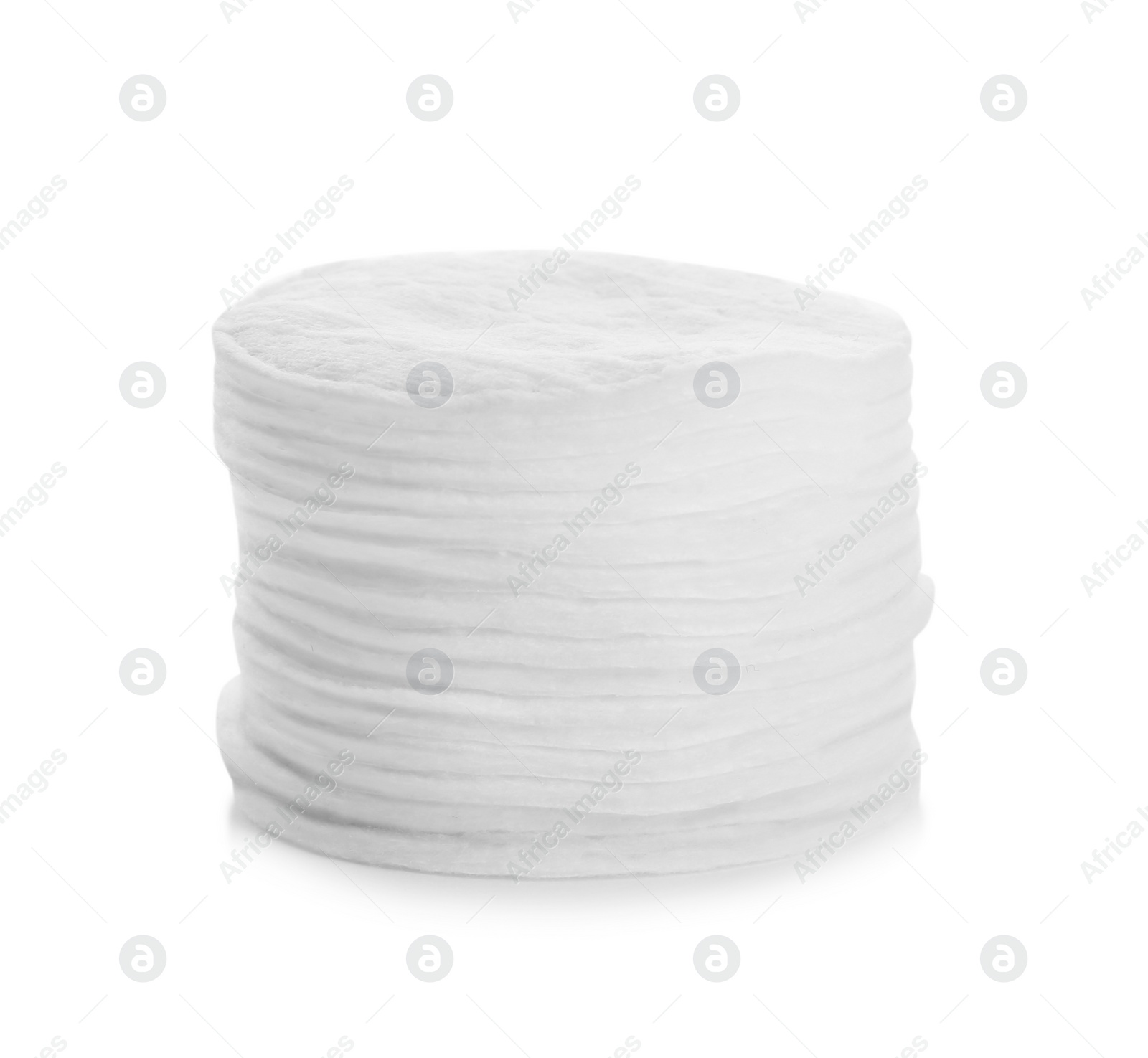 Photo of Stack of cotton pads isolated on white