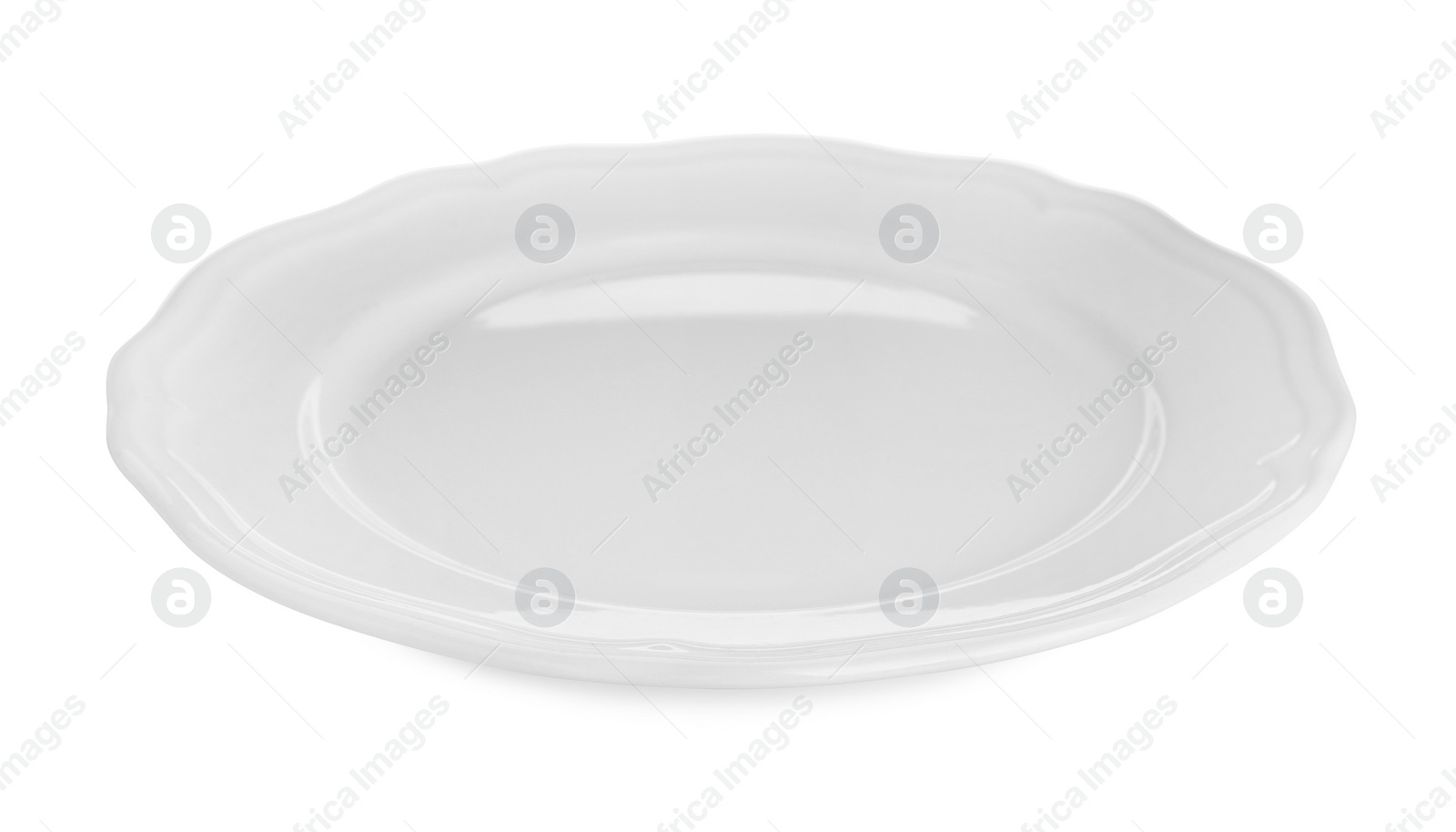 Photo of Clean empty ceramic plate isolated on white