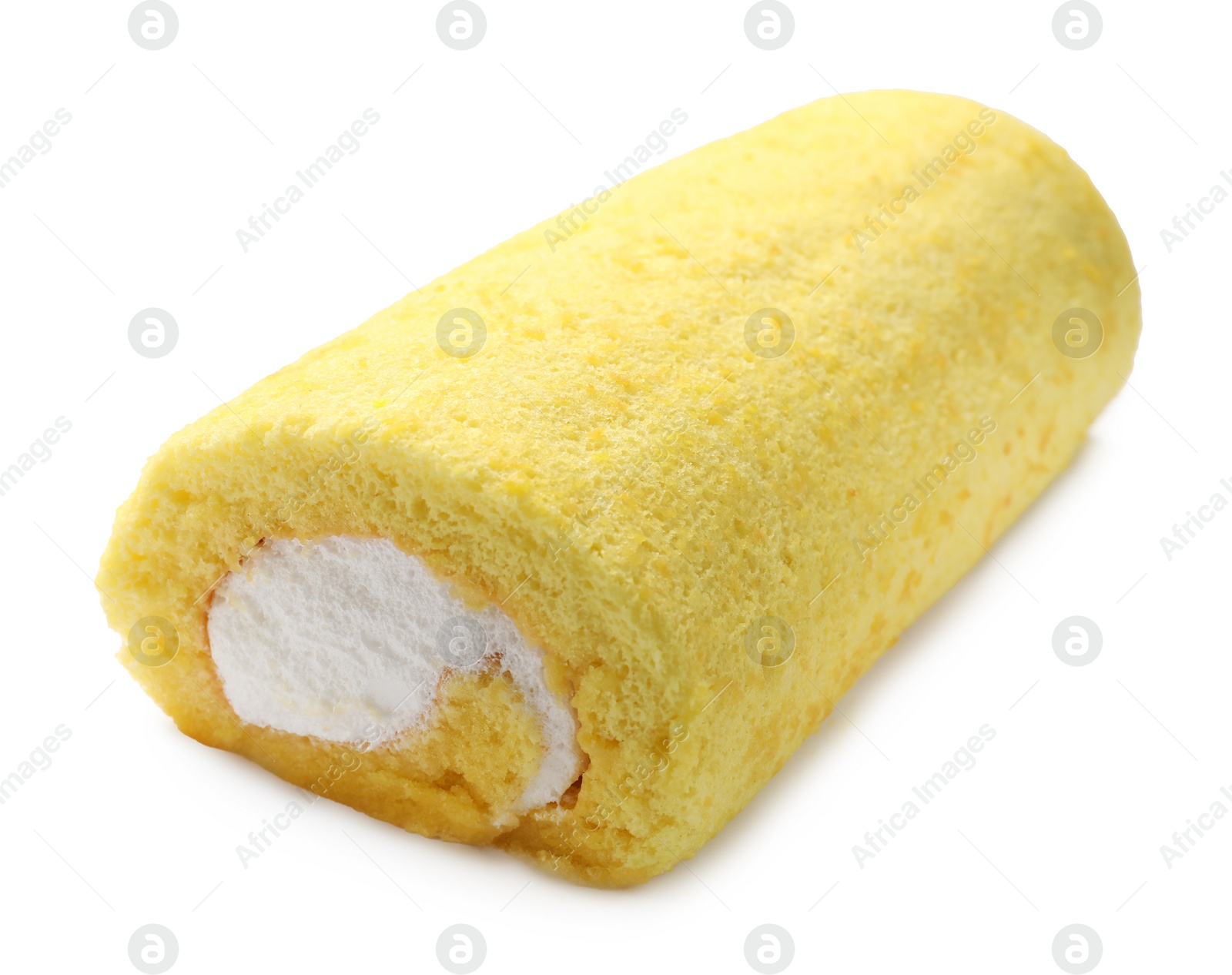 Photo of One delicious cake roll isolated on white