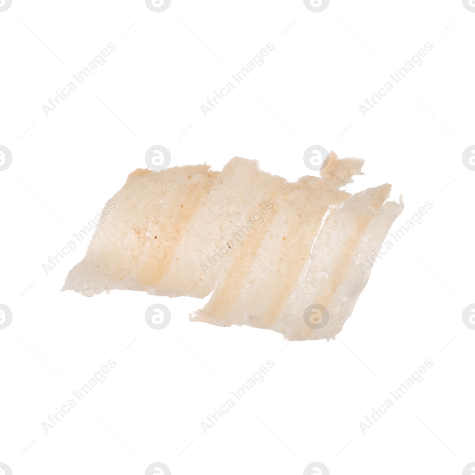 Photo of One chip of wood isolated on white