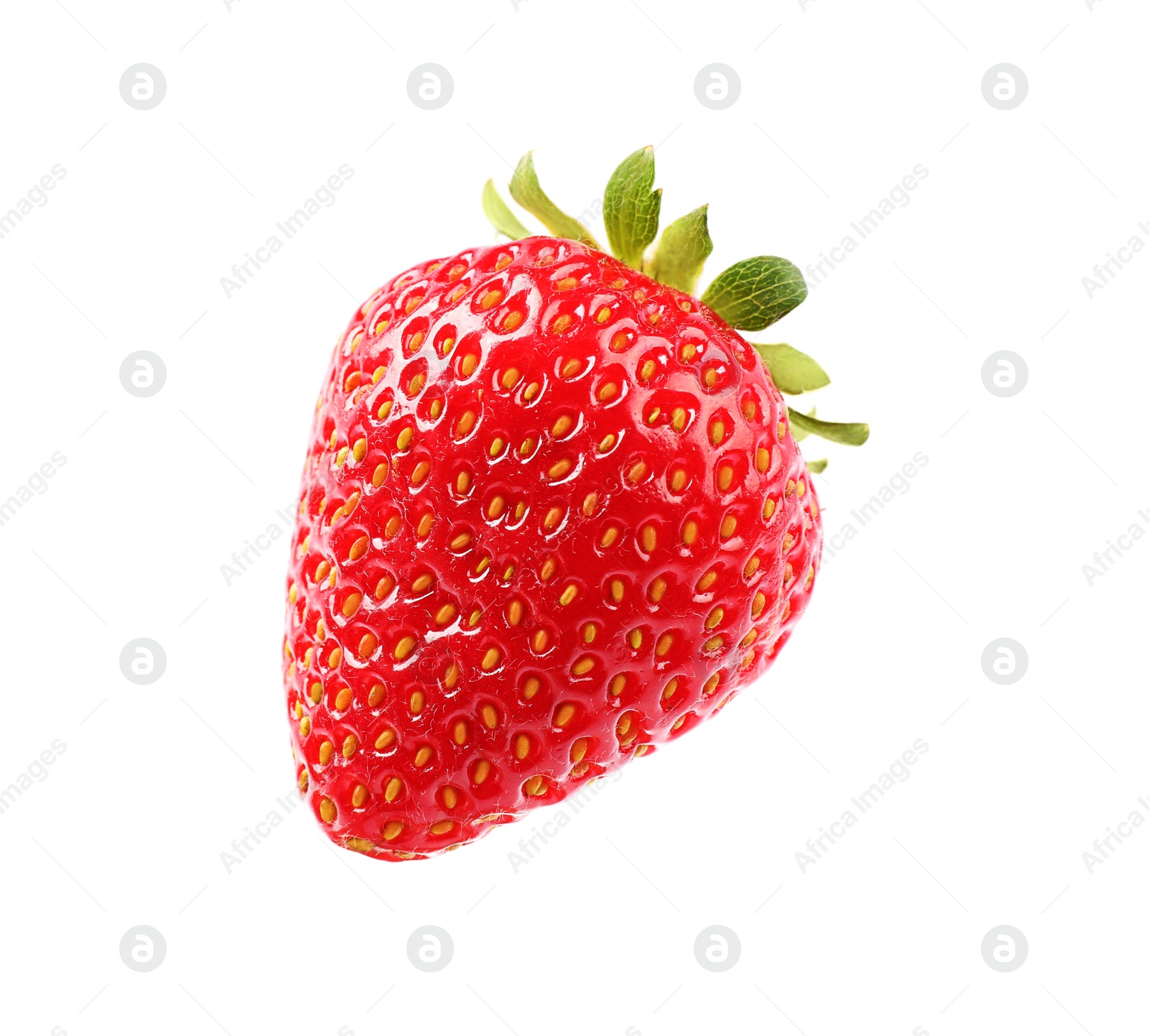 Photo of Delicious fresh red strawberry isolated on white