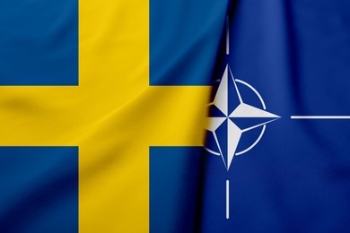Image of Flags of Sweden and North Atlantic Treaty Organization