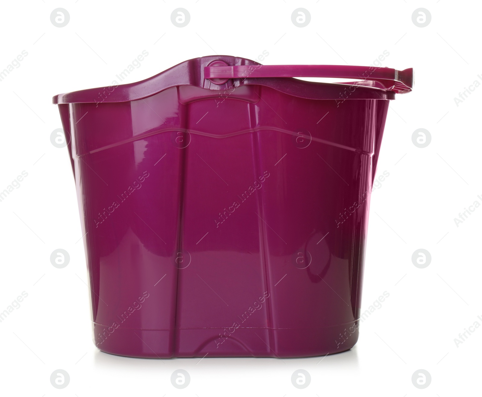 Photo of Empty bucket for cleaning on white background