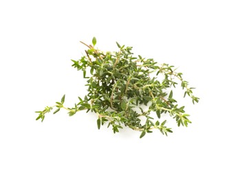 Photo of Bunch of fresh thyme isolated on white