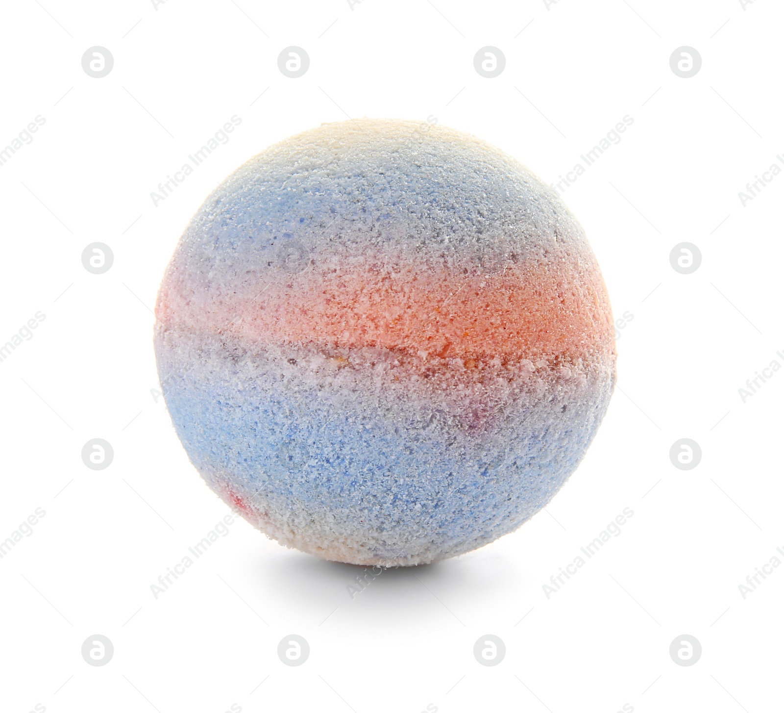 Photo of Bath bomb on white background. Beauty accessory