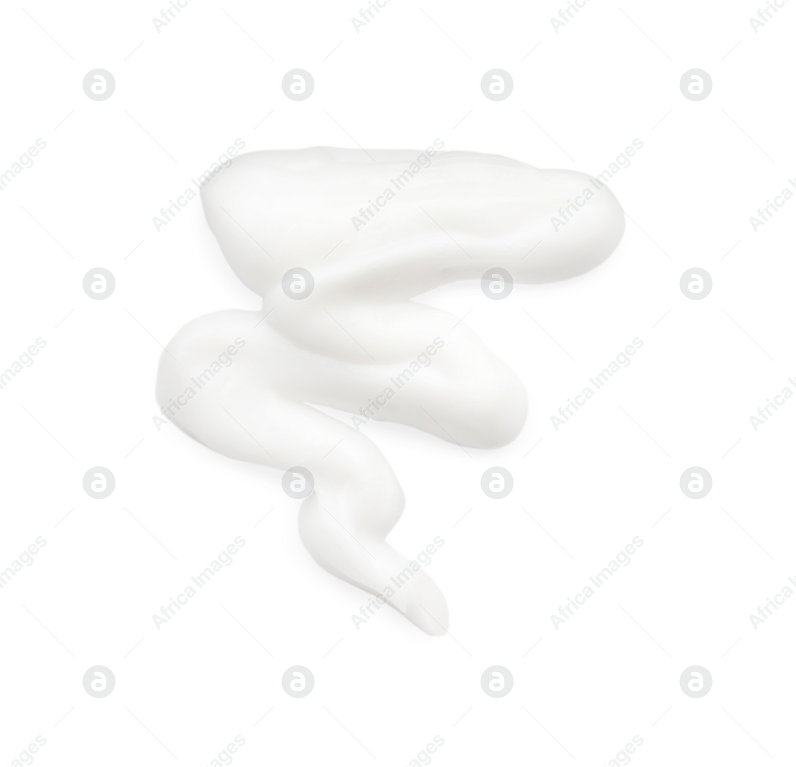 Photo of Sample of face cream on white background, top view