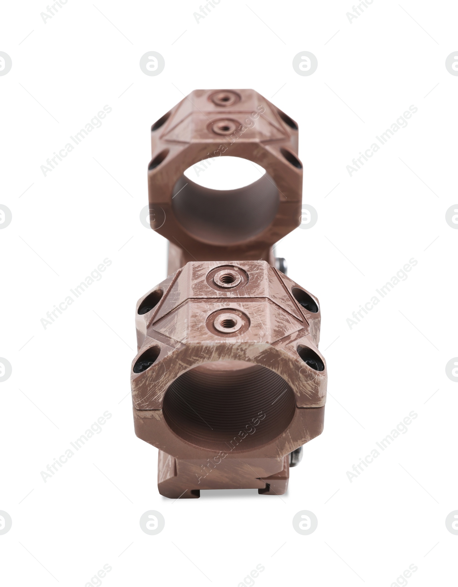 Photo of Quick disconnect sniper cantilever scope mount isolated on white