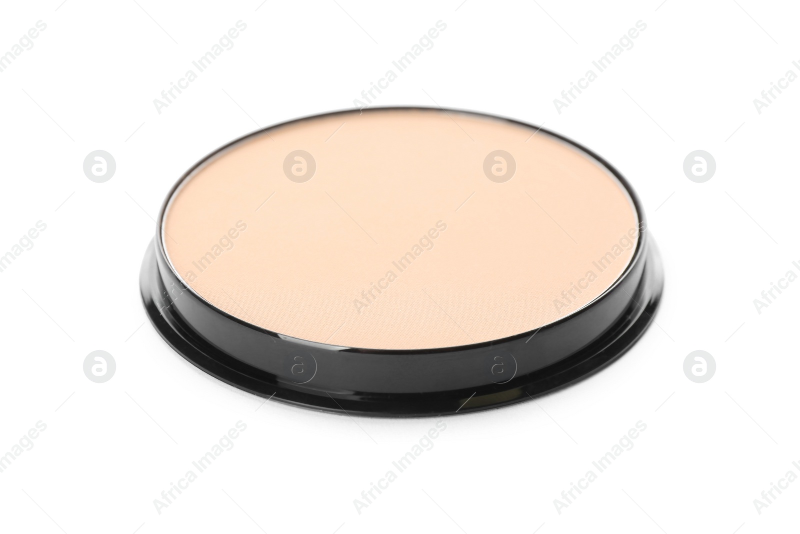 Photo of Face powder isolated on white. Makeup product