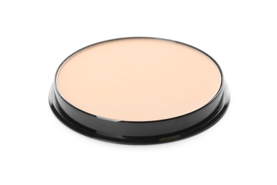 Photo of Face powder isolated on white. Makeup product