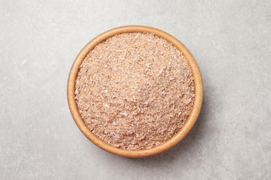 Photo of Wheat bran on light table, top view