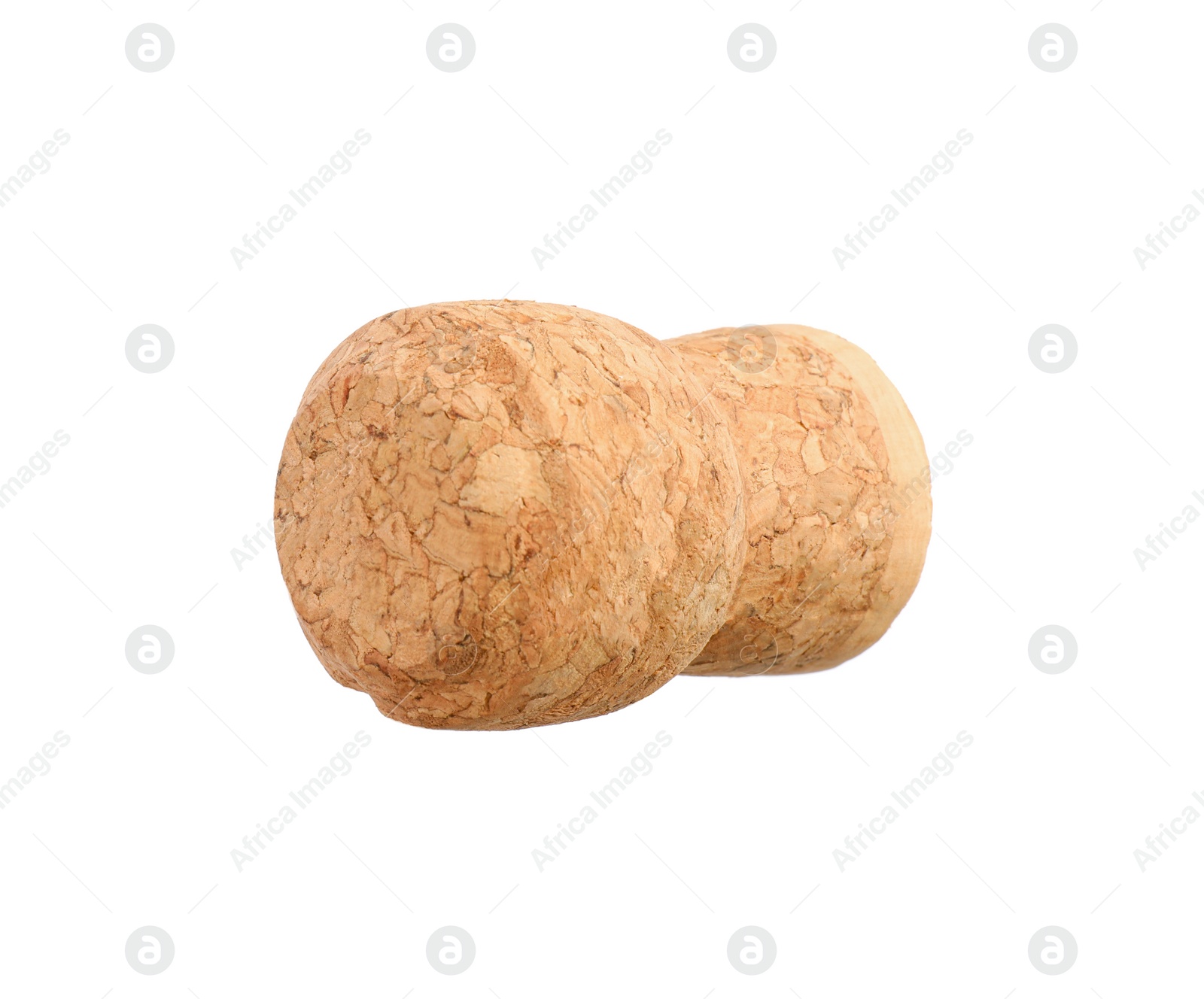 Photo of One sparkling wine cork isolated on white