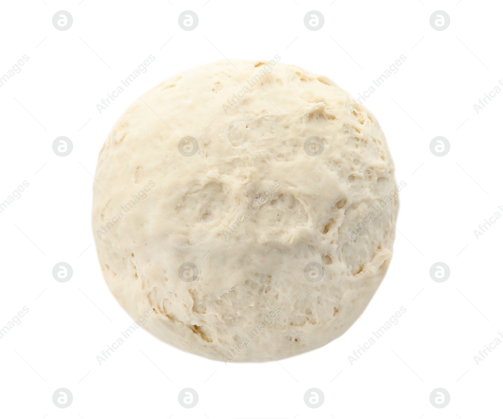 Photo of Dough for pastries isolated on white, top view