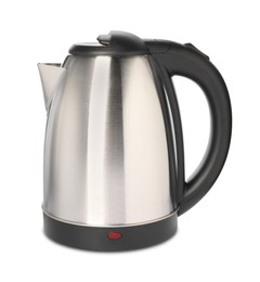 Photo of Stylish electrical kettle isolated on white. Household appliance