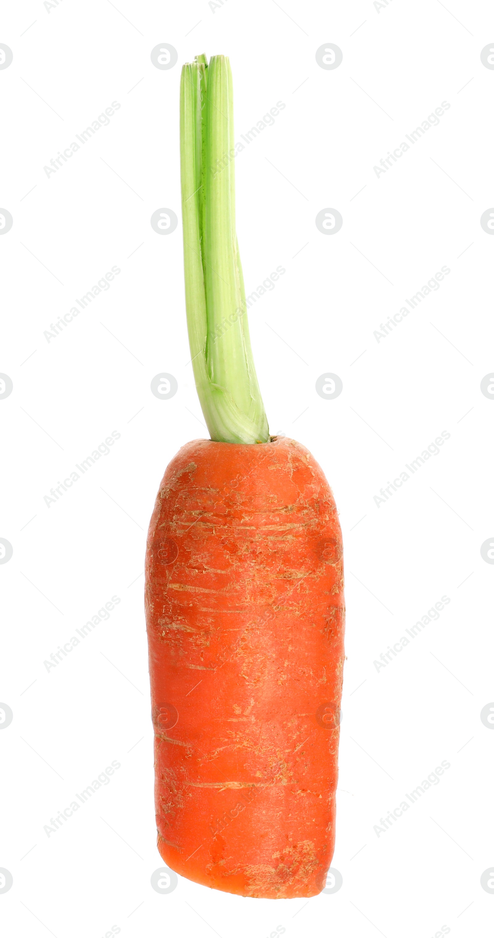 Photo of Piece of raw carrot isolated on white