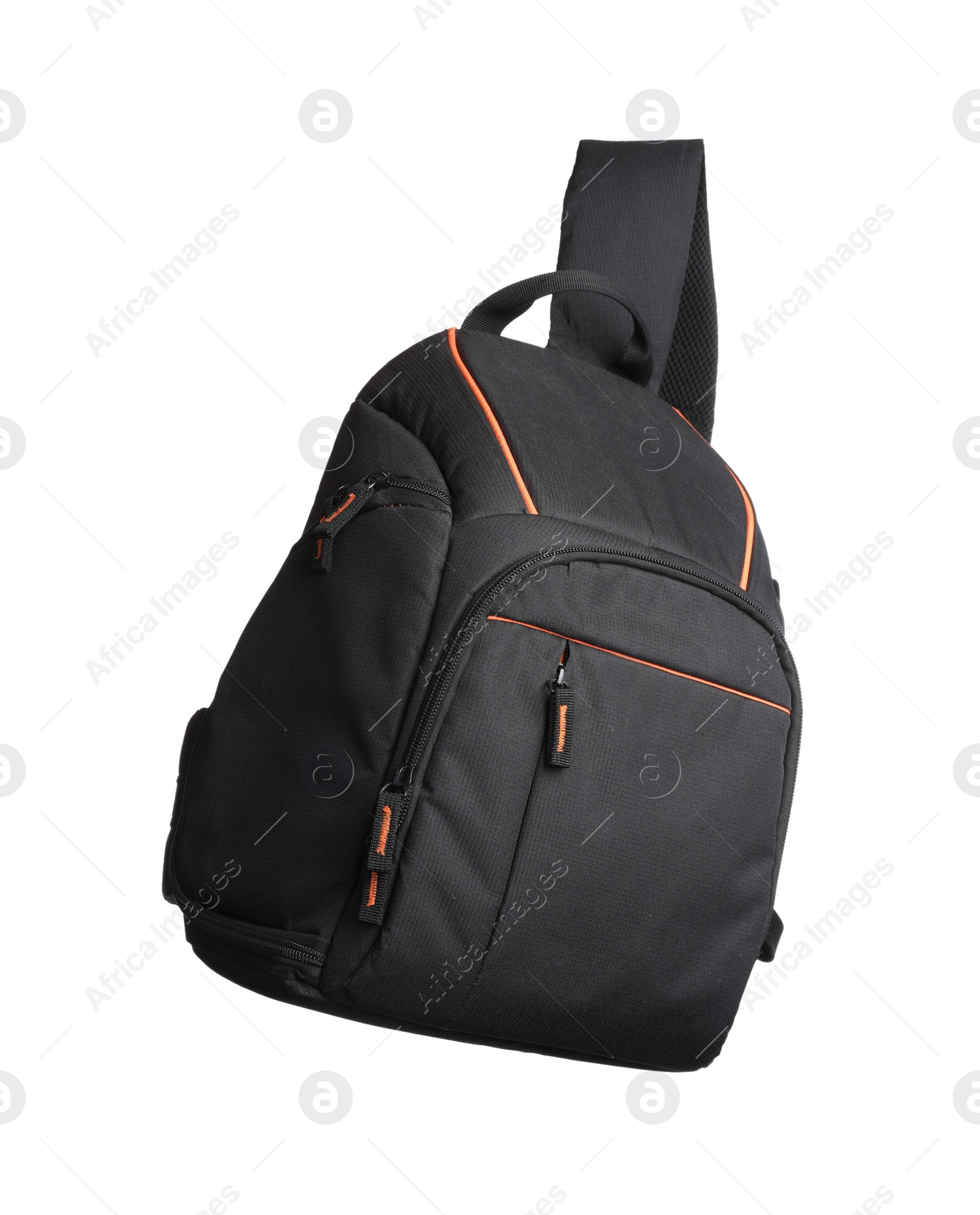 Photo of Backpack for camera isolated on white. Professional accessory